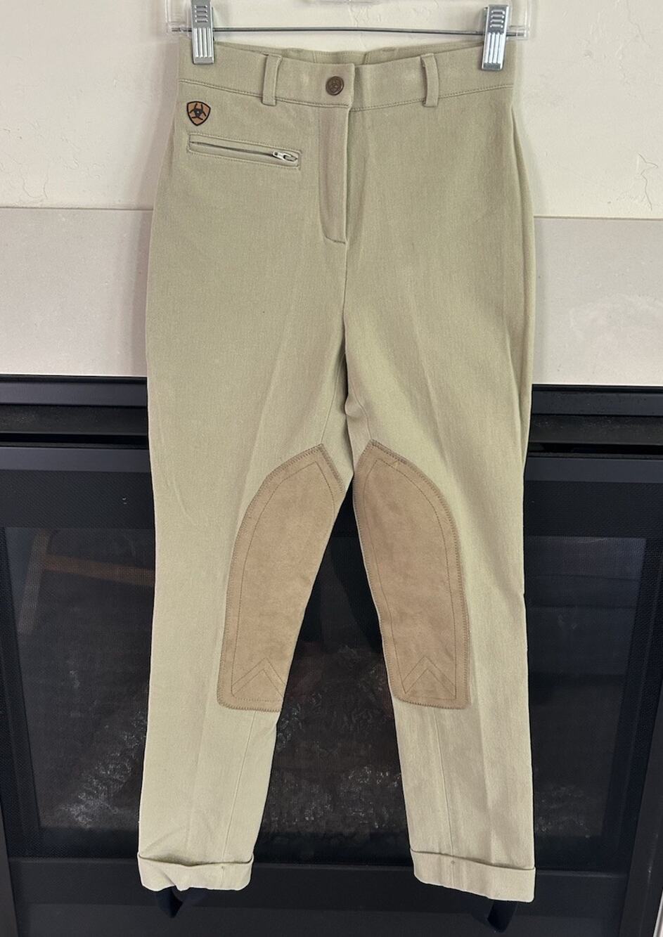 Ariat Heritage Knee Patch Jodhpurs Youth 22x25 Tan Riding Breeches Equestrian